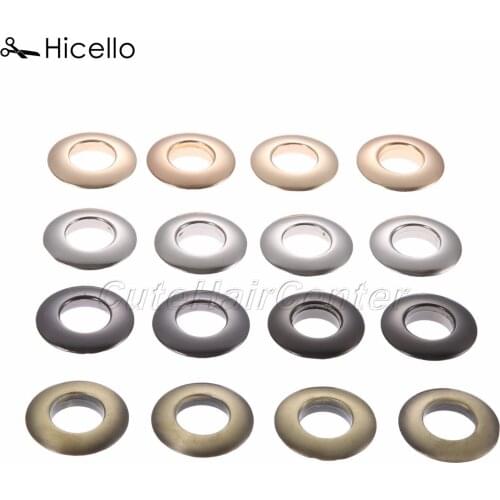 2sets Grommet Eyelet Metal Ring Buckle Screw Bag Clasp Handbag Belt Strap Dog Chain 27mm/13mm Gold Silver Black Bronze Hicello