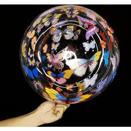 20 Inches Colorful Butterfly Balloon Color Printing Ball Colorful Butterfly Balloon Luminous Floating Air Ball Party Decorations