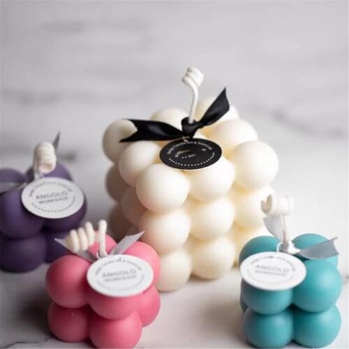 3d Stereoscopic Silicone Candle Molds Diy Handmade Scented Epoxy Resin Plaster Candle Making Cake Molds With Candle Wicks