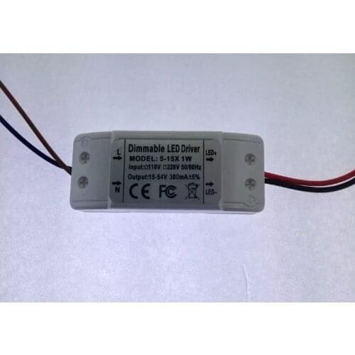 50pcs/lot 5~15W Dimmable LED Power Driver Input 110V / 220V Output DC15V~54V 300MA