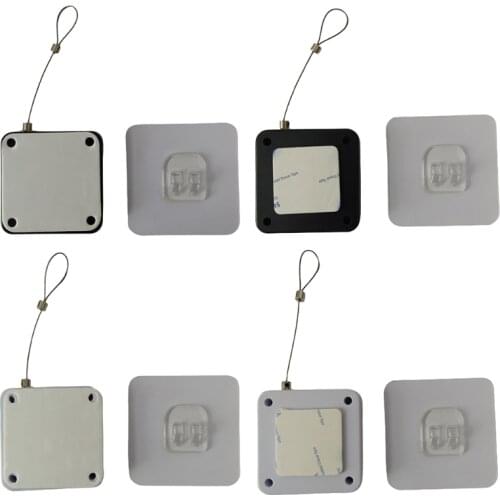 H7JB Punch-free Automatic Sensor Door Closer Drawstring Square Retractable Cable Box Bracket Door Automatic Closer Home