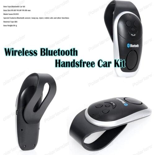 Handsfree Bluetooth In-car sun visor with USB Cable MP3 Music Player ABS black For smartphone