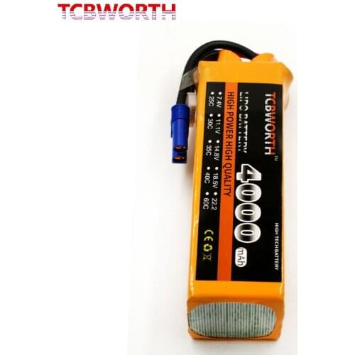 TCBWORTH Batteries 6S 22.2V 4000mAh 40C-80C RC LiPo battery For RC Airplane Helicopter Quadrotor Car boat Truck 6S RC battery