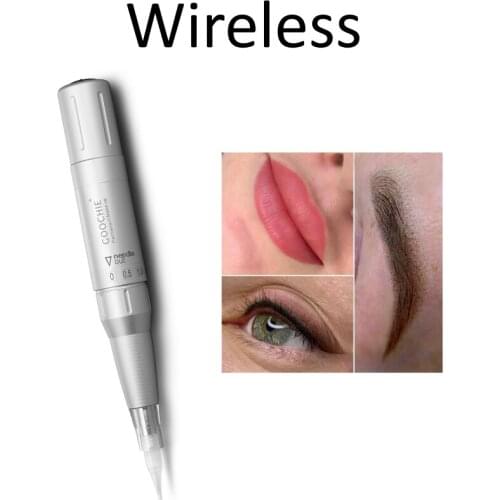 Goochie Wireless Digital Permanent Makeup Tattoo Machine Pen Kit with R1 Needle/ Needle cap