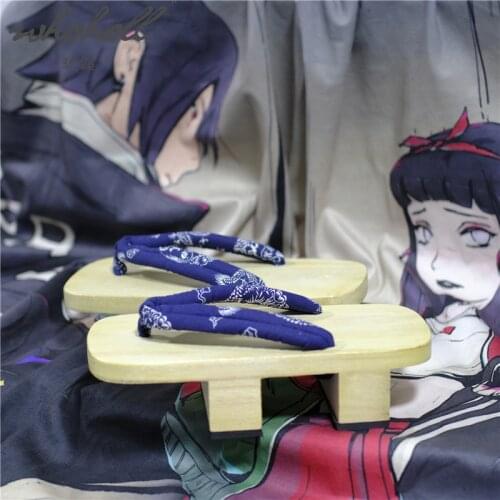 WHOHOLL Wooden Clogs Shoes For Man Japanese Geta Slipper Anime Cosplay Shoes Summer Flip Flops Slippers Man Sandals