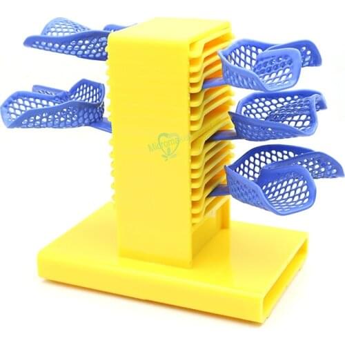 1pcs Dental Tray Holder Plastic Dental Impression Tray Plaster Holder Stand Collection Trays with 4 colors