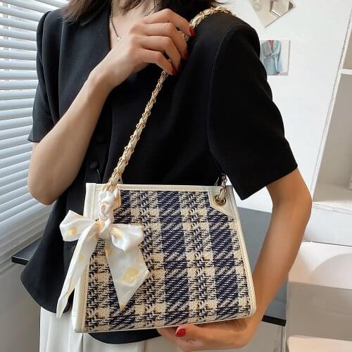 Designer Women Canvas Handbags High Quality Ladies Small Chain Shoulder Messenger Bags Fashion Female Crossbody Bags for Women