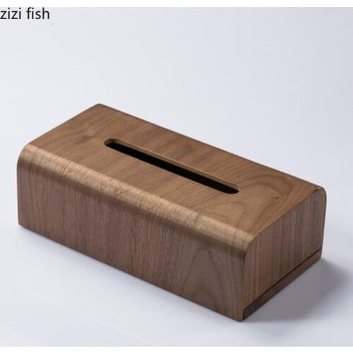 European Tissue Box Density Board Wooden Tissue Storage Box Home Living Room Decoration Paper Towel Tube Paper Towel Holder