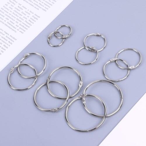 Metal Loose Leaf Book Binder Hoop Ring Multifunctional Keychain Circle DIY Album