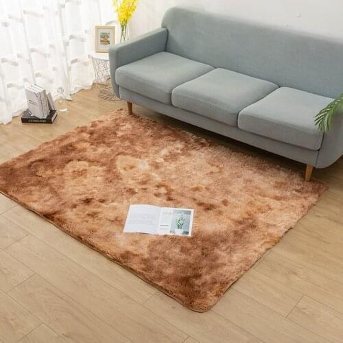 Living Room Bedroom Carpet Nordic Light Luxury Simple Gradient Plush Sofa Cushion Household Soft Non-slip Skin-friendly Mat