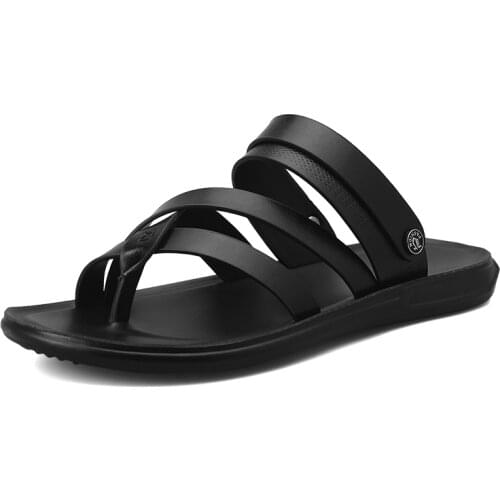 Leather Concise Flat Open Toe Rome Style Mens Sandals Daily Outdoor Street 2021 Fashion Breathable Light Slippers Beach Shoes