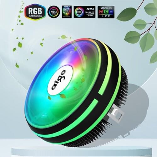 Aigo CPU Cooler PWM Fan 4 Pin Air CPU Cooling Computer for Intel LGA 1150 1151 1155 1366 AMD Quiet PC Case CPU Cooler Ventilador