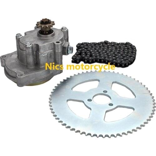 Small mini motorcycle ATV T8F gearbox + chain plate + chain suitable for 2-stroke scooter Dirt Pit Bike