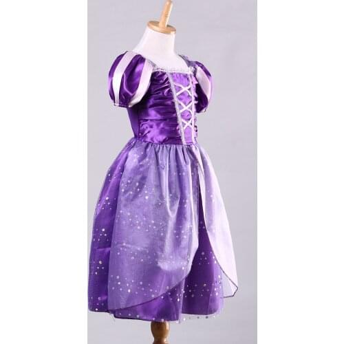 Citgeett Purple Cute Sweet Kids Girl Princess Dress Purple Halloween Party Cosplay Xmas Gift Costume 3-10T Hot Sell