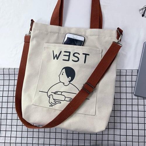 Fashion Women Shoulder Bags 2020 Brand New Cartoon Print Messenger Bags Female Casual Soft Zipper Canvas Crossbody Bags Handbags