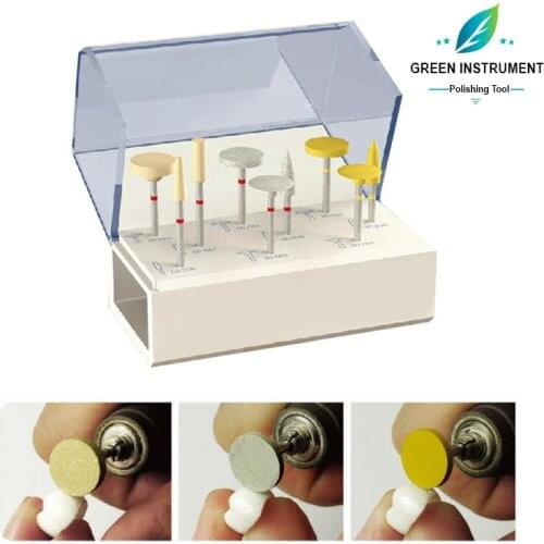 Polishing Kit for dental zirconia crown and bridge 1 kits /6pcs