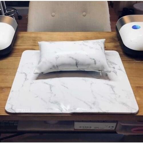 Professional Nail Art Hand Pillow Cushion Artificial Leather Manicure Table Pad Set Arm Rest Pillow Nail Table Mat Manicure Tool