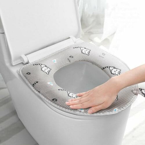 Warm Soft Washable Toilet Seat Cover Mat Set for Home Decor Closestool Mat Seat Case Toilet Lid Cover Accessories Universal