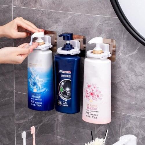1pcs Shower Gel Rack Wall Mounted Shampoo Bottle Shelf Liquid Soap Organizer Hanger Storage Shelves Kitchen Bathroom Accessories
