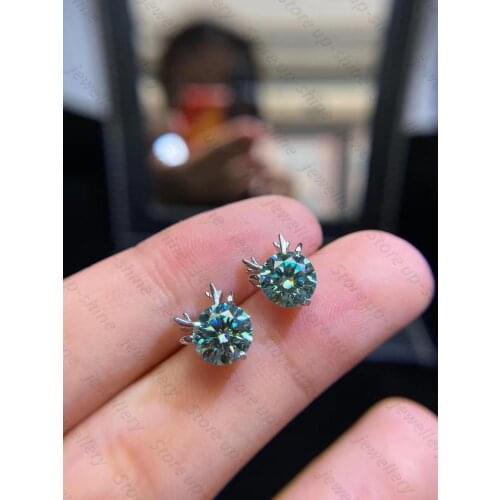 New Green Moissan Diamond Earrings 925 Silver Womens Earrings Have You All the Way