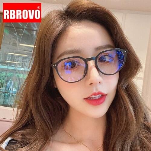 RBROVO Anti-blue light Glasses Frame Women 2021 Designer Glasses Frames Women/Men Small Eyeglasses Frame Mirror Oculos De Sol