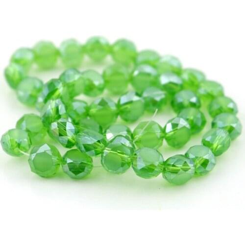 Wholesale Beads 710pcs 10mm Faceted Crystal Spacer Rondelle Charm Beads Diy Jewelry Beads Grass Green Color