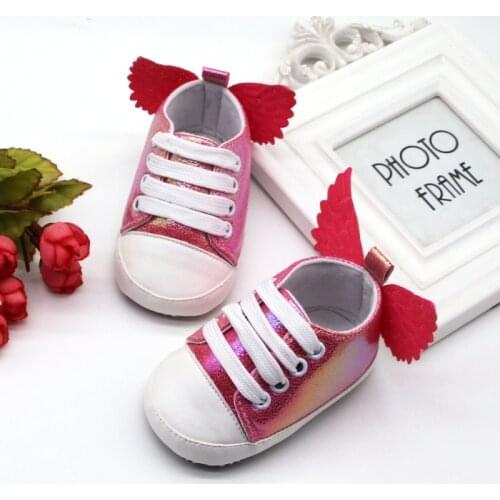 Autumn Baby Girl Shoes Casual Walking Shoes Wings Design Sneakers Soft Soled First Walkers
