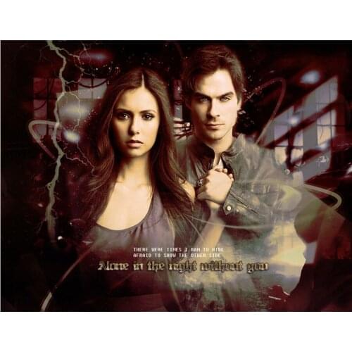 Full Round 5d Diy Diamond Painting "the Vampire Diaries" Diamond Embroidery Cross Stitch Patterns Diamond Mosaic Home Decor Gift