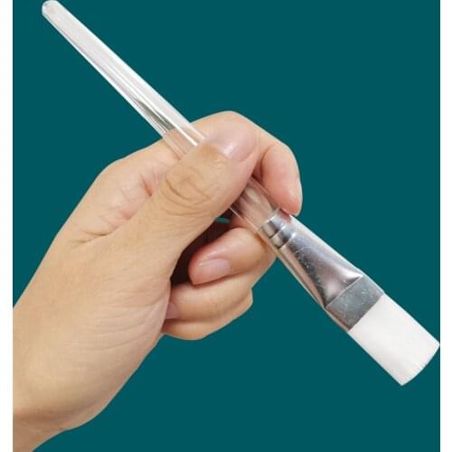 2 pcs Transparent Plastic Handle Brush Watercolor Paint Brush School Supplies Art Accessories Mask Brush Makeup Tool Brush