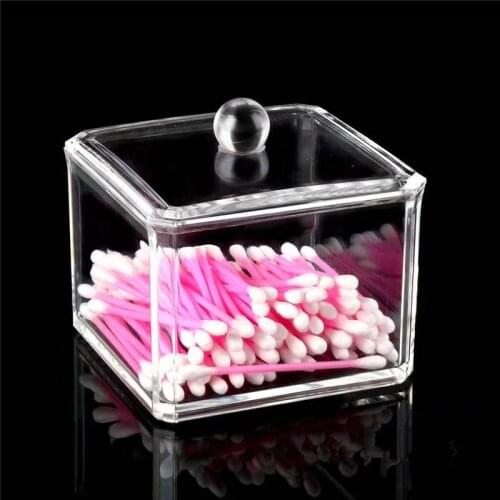 New Transparent Cotton Swab Storage Box Makeup Organizer Acrylic Storage Box Pad Storage Bag Jewelry Storage Box Candy Jar