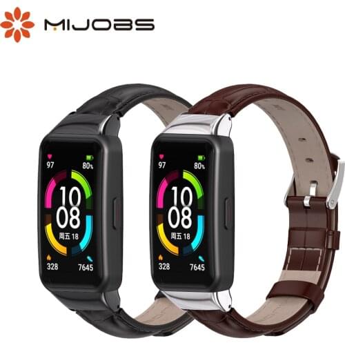 For Huawei Band 6/6Pro Strap for Honor Band 6 Bracelet Wristband Genuine Leather for Huawei Band 4 Strap for Honor Band 5i Wrist