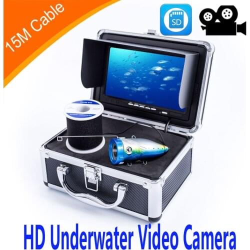 Fish Finder 15M 1000TVL HD Waterproof 7 inch Underwater Video Fishing Camera Kit With Video Recording Function