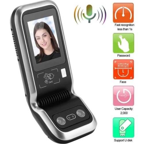 TCP IP 2.8in TFT Access Control Time Attendance Machine Face Recognition ID Card Infrared Sensing Device