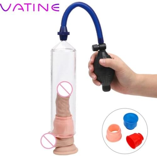VATINE Penis Pump Extender Penis Enlargement Male Masturbation Vacuum Pump Climax Sex Toys For Men
