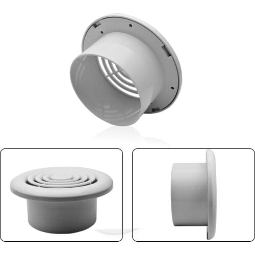 4" 100mm Air Vent Grille Ventilation Ceiling Wall Mount Air Vent ABS Round New