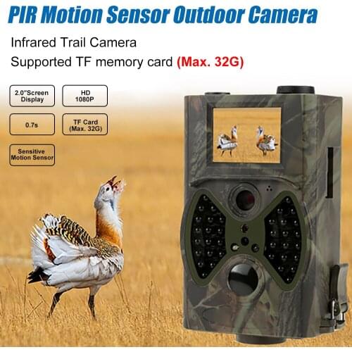 IP54 Water Resistance Sport Outdoor LED Screen micro Camera Remote Control Video Sensitive PIR Infrared Sensor HD 1080P USB