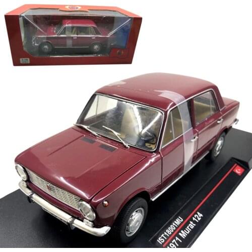1:18 Alloy Diecast Metal Vehicle IST Russian Lada Fiat Car Static Model Toys Adult Children Collection Gifts Display Souvenirs