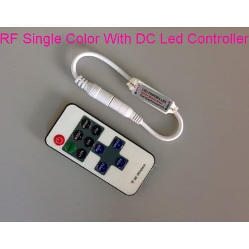 1PCS Mini RF Wireless Led Remote Controller Led Dimmer Controller For Single Color Light Strip SMD5050/3528/5730/5630/3014