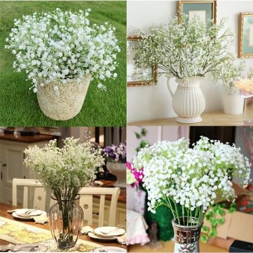 1pc new Artificial Babys Breath Gypsophila Silk Flowers Bouquet Wedding Home Decor