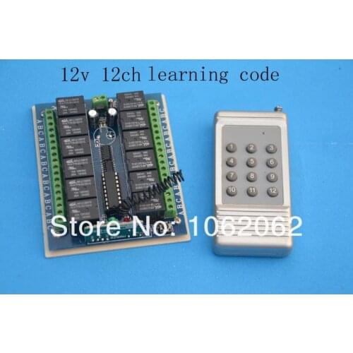 DC12V RF Remote Control Swith System 12CH Wireless Receiver&Transmitter For Wireless System
