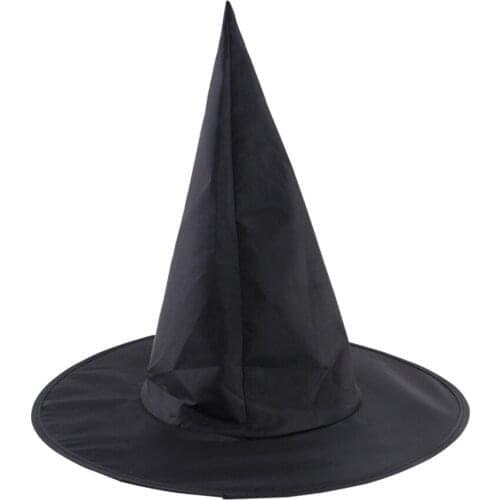 120 pcs Halloween Witch Hat Masquerade Wizard Black Spire Hat Costume Accessory Cosplay Party Fancy Dress Decor Wholesale K1