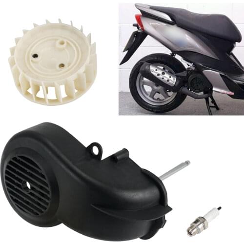 Air Shroud Cooling Fan Assembly with Spark plug free For Yamaha Jog90 For Polaris E-Ton Dinli Scrambler Sportsman Predator 90