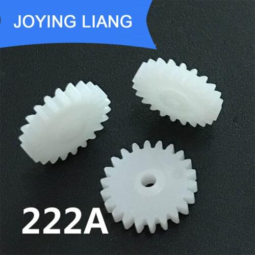 222A 0.5M Gears 22 Teeth 2mm Shaft Tight Pom Plastic Pinion Gear Toy Model Gear (10pcs/lot)