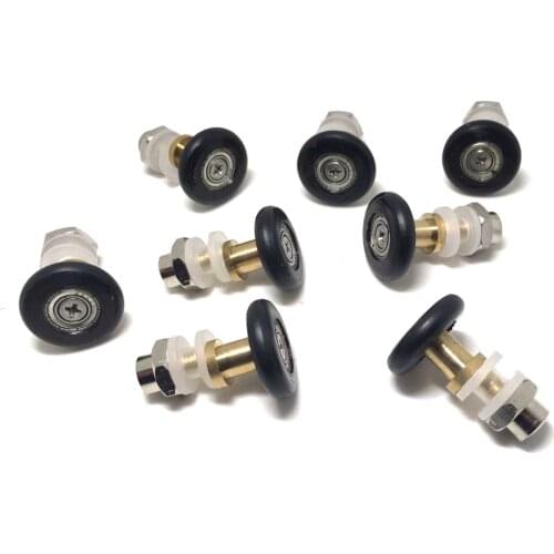 8pcs Eccentric Wheel Shower Door Rollers Runners Wheels Pulley 23mm /25mm in Diameter