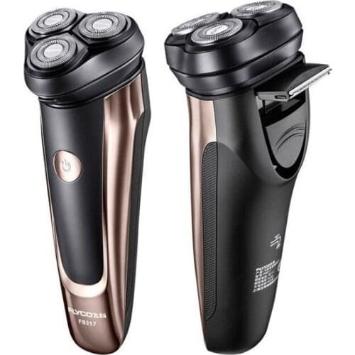 FLyco FS316 Electric Shaver with 3D Floating Heads Rotary Blade Washable Men Razor Barbeador USB Rechargeable Shaving Machine