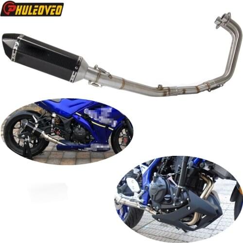 MT03 R3 R25 Motorcycle Exhaust Muffler System Front Pipe+Exhaust Muffler for Yamaha R3 R-25 14-18 MT-03 MT03 16-18 Escape Moto