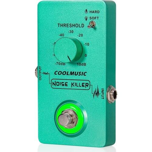 Coolmusic Electric Guitar Noise Killer Noise Gate Suppressor Effect Pedal 2 Modes Aluminium-alloy True Bypass Guitar Accessories