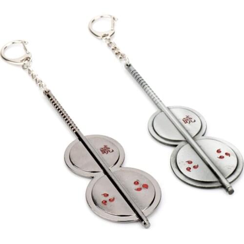 Hot Japan Anime keychain Uchiha Madara Cucurbit Shape Pendant Alloy Keyring Fashion Car Key Holder Chaveiro