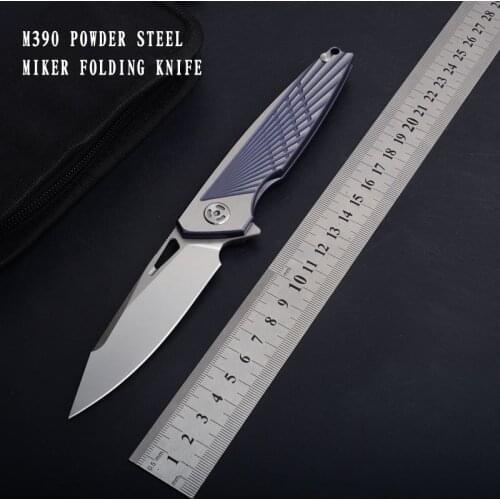 M390 powder steel pocket knife high hardness Ceramic bearing ball folding knives camping hunting knife tactical survival EDC
