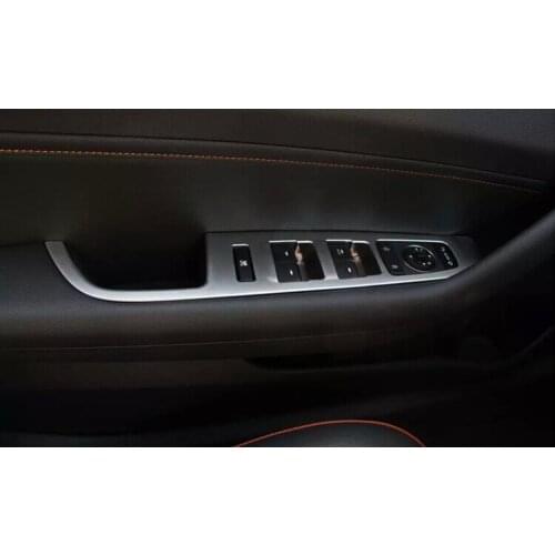 Lapetus Sliver Inner Door Armrest Window Lift Button Panel Cover Trim For Hyundai Sonata (LF) 2015 2016 2017 Auto Accessories